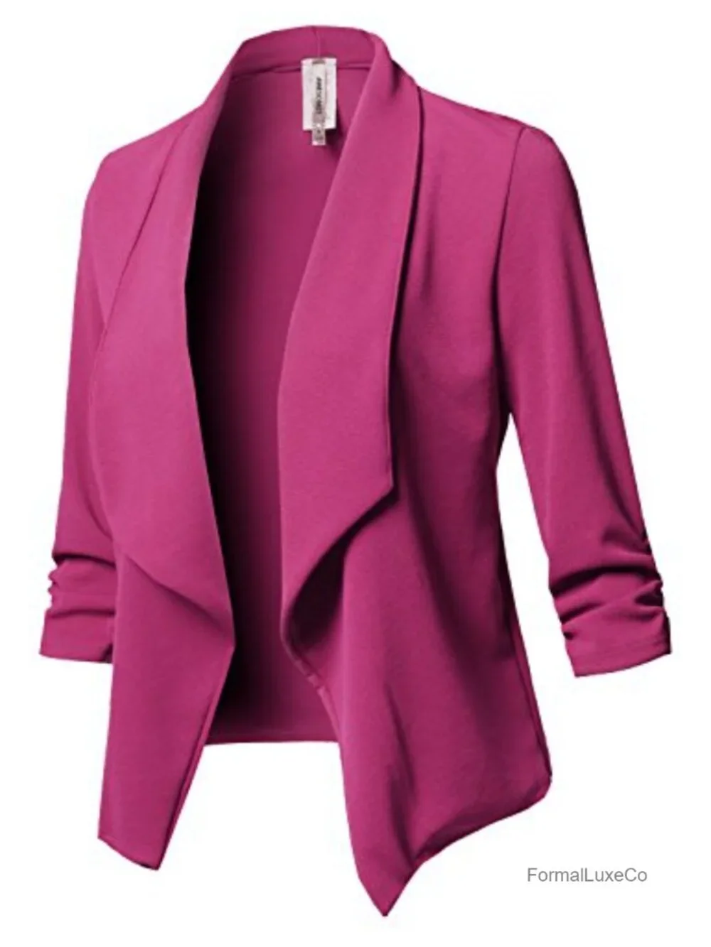 Women's 3/4 Sleeve Open Front Blazer Jacket